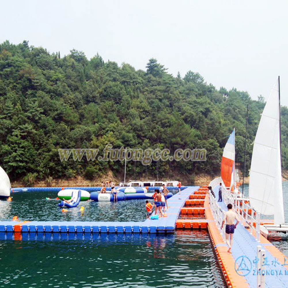 江西柘林湖水上浮橋